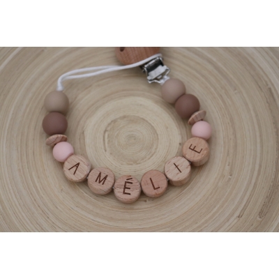 speenkoord Amélie houten ronde letters